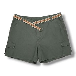 Riveted by Lee Women’s 24W Cargo Shorts w/ Belt Army Green Outdoor